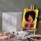 6 Pack Canvas Painting Kit Pre Drawn Afro Queen Cotton Canvas 8 x 10 Inch Stretched Paint and Sip Set for Adults Party Date Night
